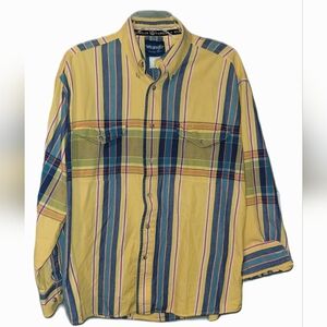Wrangler VTG Brushpopper Striped Medium Western Shirt Western Core Cowboy Rodeo